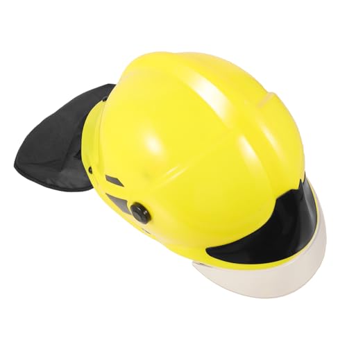 UPKOCH Feuerwehrmann Helm für Gelbes Kostümzubehör für Karneval und Mottopartys Leichtes und Bequemes Headgear für Rollenspiele und Festlichkeiten von UPKOCH
