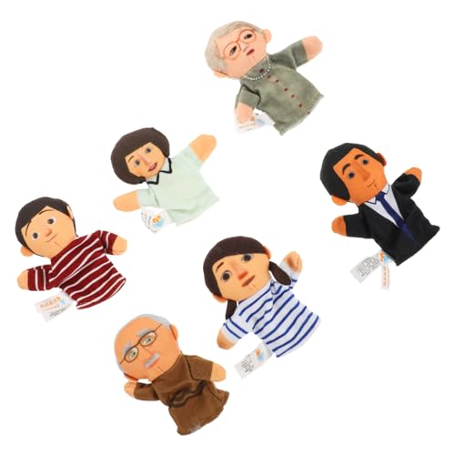 UPKOCH Fingerpuppen Familie aus Weichem Lustige Fingerfiguren für Geschichtenerzählen Rollenspiele Partys und Beruhigung Junge Mädchen von UPKOCH