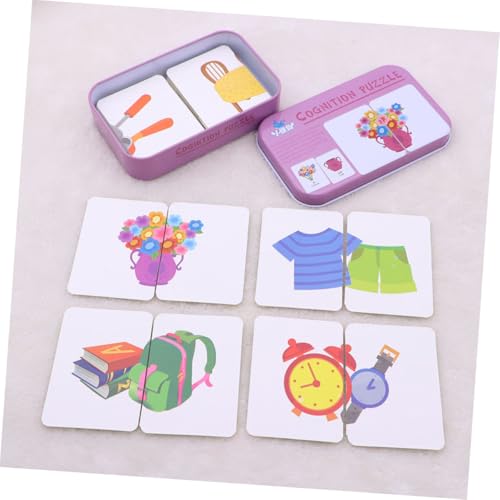 UPKOCH Fröhliches Lernpuzzle Kleinkinder mit Früchten und Alltagsgegenständen Pädagogisches Kinderspielzeug Konzentration Feinmotorik und Früherziehung von UPKOCH