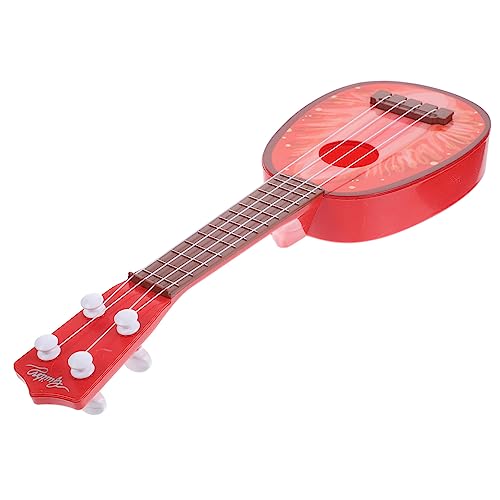UPKOCH Früherziehungsinstrument Gitarren-ukulelen Für Anfänger Mini-Gitarren-Spielzeug Fruchtukulelen Für Kinder Kindermusikinstrument Spielzeuge Plastik Geschenk Rot Haupt Kleinkind von UPKOCH