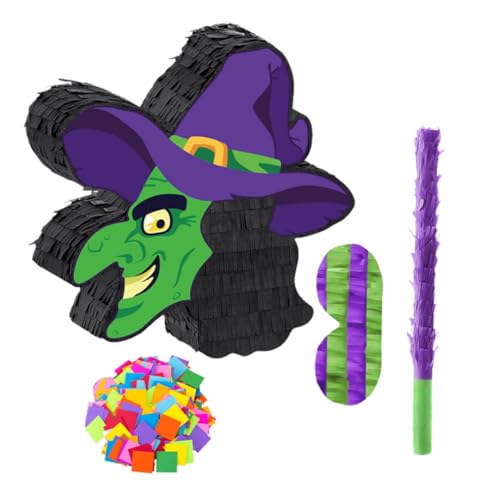 UPKOCH Geburtstagsrequisiten Halloween Und Für Papier Piñata Themendekorationen Dekorativ Mit Piñatas Feiern Augenbinde Hängendes Konfetti Lustige Requisitenstab Vorräte Spiel von UPKOCH