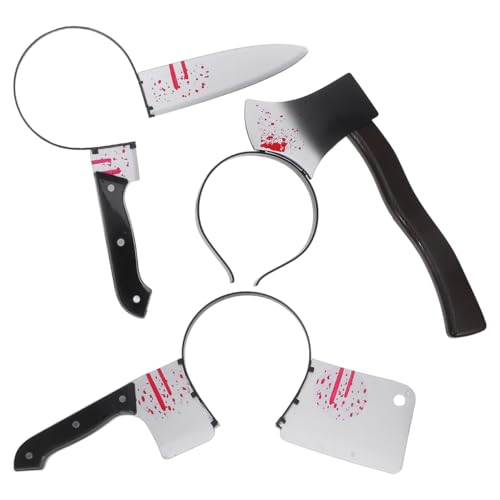 UPKOCH Gefälschte Messer-Haarbänder – Halloween-Haarschmuck mit Axt und Requisiten für Horror-Kostümparty, Cosplay (mehrfarbig, 29 cm) von UPKOCH