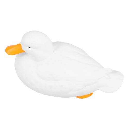 UPKOCH Geflügelmodell Kleines Tiermodell Ente Tierdekoration Tischtierornament Simulation Tiermodell Tierfigur Nutztiere Kleine Schreibtischdekoration Das Tier Weiß von UPKOCH