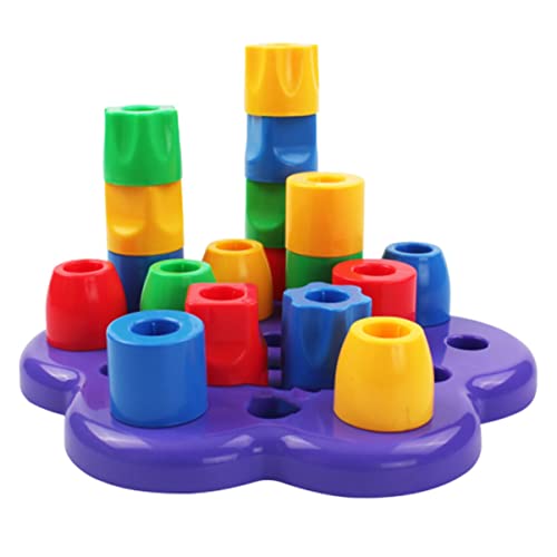 UPKOCH Geometrisches Formen Erkennungsspielzeug Stapelspielzeug Bunten Farben Für Frühe Lernförderung Interaktives Für Babys Ab 1 Jahr von UPKOCH
