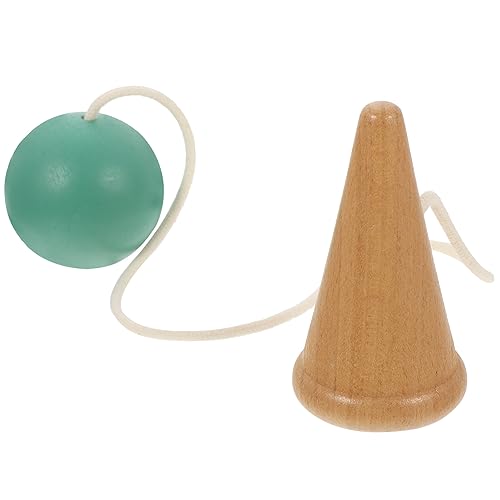 UPKOCH Geschicklichkeitsball holzspielzeug hühner gehirn Training kinderspielzeuge Pädagogisches Gelegenheitsspiel bevorzugen lustige Kendama Green von UPKOCH