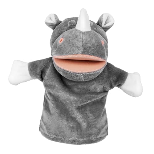 UPKOCH Graues Nashorn -handpuppenspielzeug Plüsch Ausgestopft Handpuppe Zum Geschichtenerzählen Süße Handpuppe Tierisches Handspielzeug Handpuppen Für Kleinkinder Tierpuppen Pp Baumwolle von UPKOCH