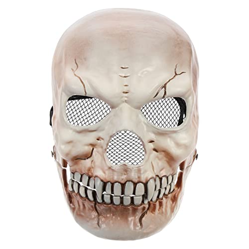 UPKOCH Gruselige Halloween Totenkopfmaske mit Beweglichem Mund Leichte Skelettmaske für Erwachsene Cosplay Party Requisit Schwarzes Kostüm Zubehör UPKOCH Gruselige Halloween Totenkopfmaske mit Beweglichem Mund Leichte Skelettmaske für Erwachsene Cosplay Party Requisit Schwarzes Kostüm Zubehör von UPKOCH