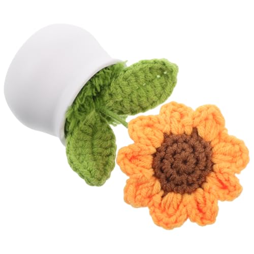 UPKOCH Häkelblume Sonnenblume Kleines Topfpflanze aus Gestricktem Garn Realistische Tischdeko für Schreibtisch Pflegeleichtes Zimmerpflanze für Frauen Mädchen Muttertag Valentinstag UPKOCH Häkelblume Sonnenblume Kleines Topfpflanze aus Gestricktem Garn Realistische Tischdeko für Schreibtisch Pflegeleichtes Zimmerpflanze für Frauen Mädchen Muttertag Valentinstag von UPKOCH