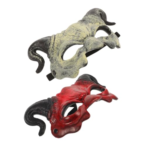 UPKOCH Halbgesichts-teufelsmaske mit Ziegenhörnern Leichte Halloween Maske für Erwachsene Gruseliges Cosplay Zubehör für Karneval Party Bühne und Kostümfest UPKOCH Halbgesichts-teufelsmaske mit Ziegenhörnern Leichte Halloween Maske für Erwachsene Gruseliges Cosplay Zubehör für Karneval Party Bühne und Kostümfest von UPKOCH