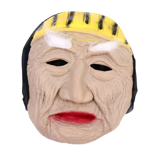 UPKOCH Halloween Gruselige Alte Damen Maske Cosplay Requisite Gelber Hut Kreative Party Gesichtsverkleidung für Karneval Kostüm Halloween Deko Erwachsene UPKOCH Halloween Gruselige Alte Damen Maske Cosplay Requisite Gelber Hut Kreative Party Gesichtsverkleidung für Karneval Kostüm Halloween Deko Erwachsene von UPKOCH