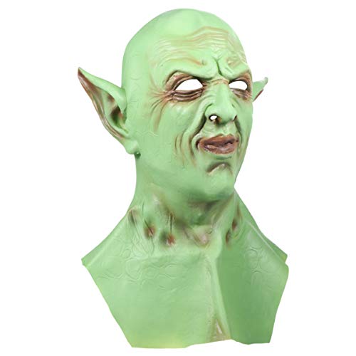 UPKOCH Halloween Gruselige Kleine Teufel Maske Kopfstück Für Kostümpartys Und Festivals Lifelike Grüne Halloween Maske Für Unvergessliche Erlebnisse von UPKOCH