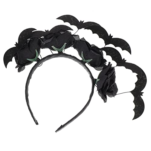 UPKOCH Halloween Haarreif Fledermaus mit Blumen Modisches Kostümzubehör für Damen und Vielseitiges Party Accessoire für Halloween Cosplay Geburtstagsfeier und Festtagsdekoration von UPKOCH