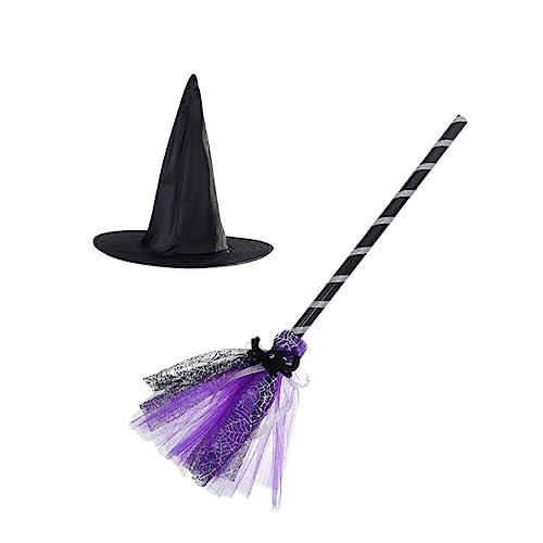 UPKOCH Halloween Hexenhut und Besen Set Teiliges Zauberer Kostüm Zubehör für Erwachsene für Party Bühnenauftritt und Halloween Langlebig und Dekorativ UPKOCH Halloween Hexenhut und Besen Set Teiliges Zauberer Kostüm Zubehör für Erwachsene für Party Bühnenauftritt und Halloween Langlebig und Dekorativ von UPKOCH