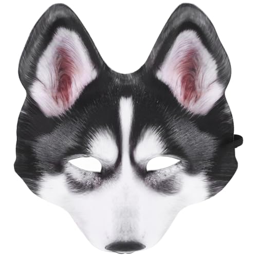 UPKOCH Halloween-Husky-Hundemaske Hundekopfmaske Eva-Tiermasken Kostüm Voller Kopf Tiermasken Für Halloween-Kostüm Cosplay Wolfsmaske von UPKOCH