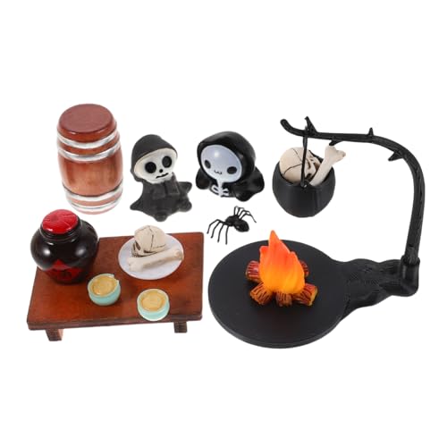 UPKOCH Halloween Miniature Figurines mit Mini Skelett und Geist Leichte Plastik-Dekorationen für Puppenhaus und Halloween Szene Vielseitige Grusel-Accessoires für Party und Garten UPKOCH Halloween Miniature Figurines mit Mini Skelett und Geist Leichte Plastik-Dekorationen für Puppenhaus und Halloween Szene Vielseitige Grusel-Accessoires für Party und Garten von UPKOCH