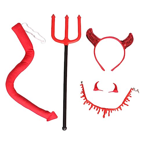 UPKOCH Halloween Teufel Kostüm Set Teilig mit Stirnband Hörnern Haarclips Halsband und Leichter Kopfschmuck für Party und Karneval Komfortabel und Detailreich Gestaltet UPKOCH Halloween Teufel Kostüm Set Teilig mit Stirnband Hörnern Haarclips Halsband und Leichter Kopfschmuck für Party und Karneval Komfortabel und Detailreich Gestaltet von UPKOCH