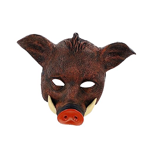 UPKOCH Halloween Wildschweinmaske aus PU für Kostümpartys Realistische Tiermaske für Halloween für Karneval Festivals und Cosplay Requisiten von UPKOCH