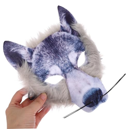 UPKOCH Halloween Wolf Halbmaske Tiermasken Cosplay Requisite für Kostümpartys Karneval Erwachsene UPKOCH Halloween Wolf Halbmaske Tiermasken Cosplay Requisite für Kostümpartys Karneval Erwachsene von UPKOCH