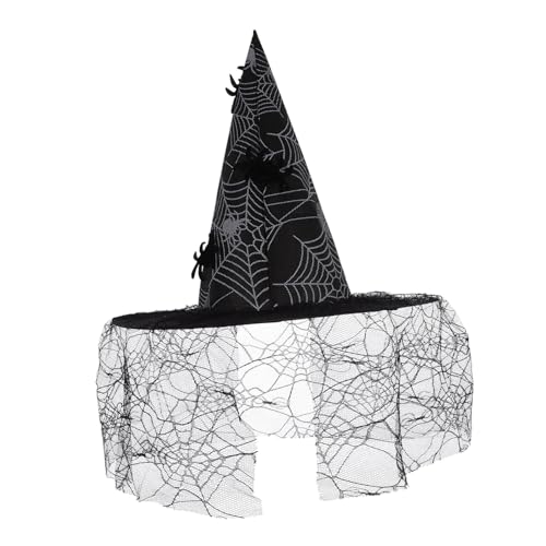 UPKOCH Halloween-hexenhut Cowgirl-hut Halloween-lichthut Spider Web Hexenhut Kostüme Zaubererkostüm Kappe Hexen-cosplay-zubehör Kopfbedeckung Halloween-hexenhüte Vliesstoff Black UPKOCH Halloween-hexenhut Cowgirl-hut Halloween-lichthut Spider Web Hexenhut Kostüme Zaubererkostüm Kappe Hexen-cosplay-zubehör Kopfbedeckung Halloween-hexenhüte Vliesstoff Black von UPKOCH