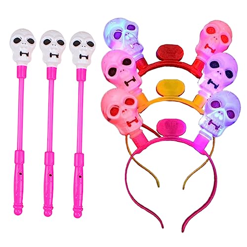 UPKOCH Halloween-partybevorzugung Leuchtende Requisiten Frühlingsglühstift Halloween-party-haarband Flash-led-stick Weiß von UPKOCH
