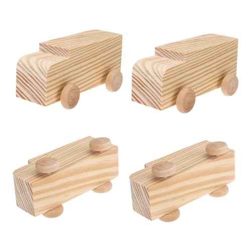 UPKOCH Handbemaltes Holzauto-spielzeugset Für Jungen Und Mädchen Malmodell Jungen- Und Mädchenspielzeug Autospielzeug Malen Kindergarten Manuelle Malform von UPKOCH