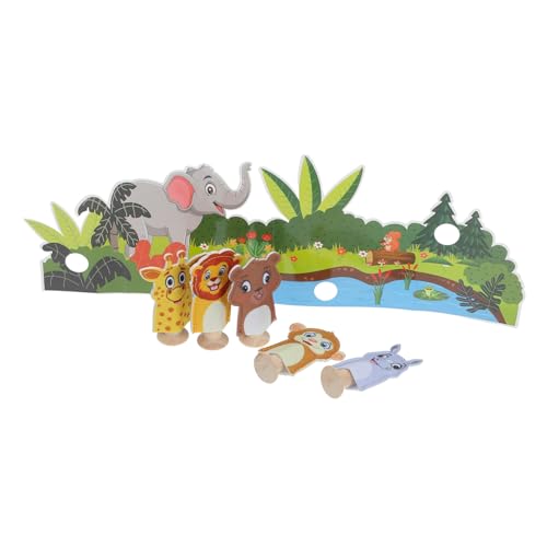 UPKOCH Handgefertigte Filz fingerpuppen mit Waldmotiven Niedliche Tier handpuppen für Eltern Vielseitiges für Familienzeit und Interaktive Lernspiele von UPKOCH