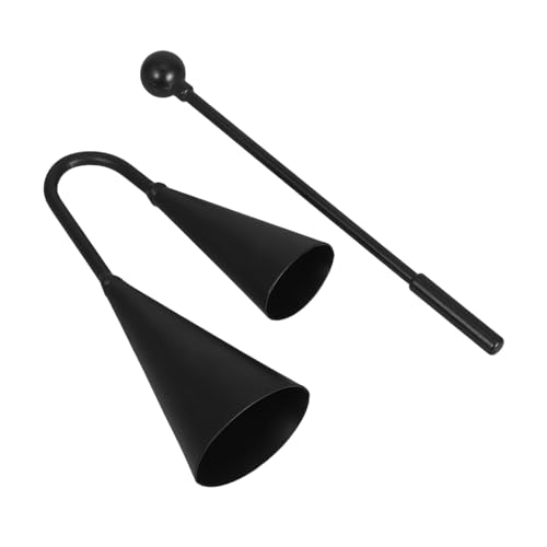 UPKOCH Handheld Metall Kuhglocke mit Doppelseitigem Percussion Instrument mit Schlägel Leichtes Musikspielzeug für Jungen und Mädchen für Frühkindliche Musikförderung Zuhause und von UPKOCH