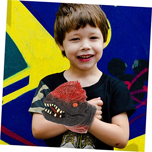 UPKOCH Handpuppe Dinosaurier aus Weichem Kunststoff mit Beweglichem Mund Kinderfreundliches für Interaktives Geschichtenerzählen und Motorische Geeignet für Erwachsene von UPKOCH