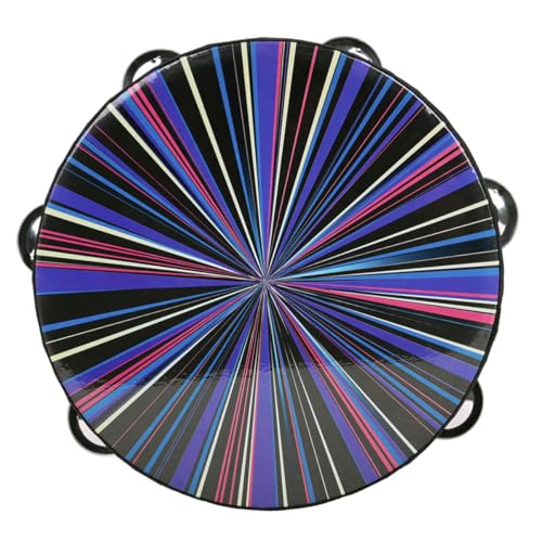 UPKOCH Handtrommel Tamburin für Bunte Handgehaltene Percussion Musikalisches Lernspielzeug Rhythmus und Selbstvertrauen für Musikunterricht und Kreatives von UPKOCH