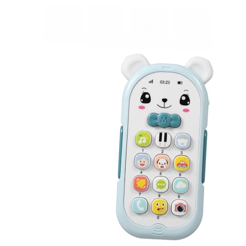 UPKOCH Spielzeug Telefon Mit Musik Und Lichtern Lernspielzeug Für Kleinkinder Und Junge Mädchen Teething Relief Cartoon Handy Hellblau UPKOCH Spielzeug Telefon Mit Musik Und Lichtern Lernspielzeug Für Kleinkinder Und Junge Mädchen Teething Relief Cartoon Handy Hellblau von UPKOCH
