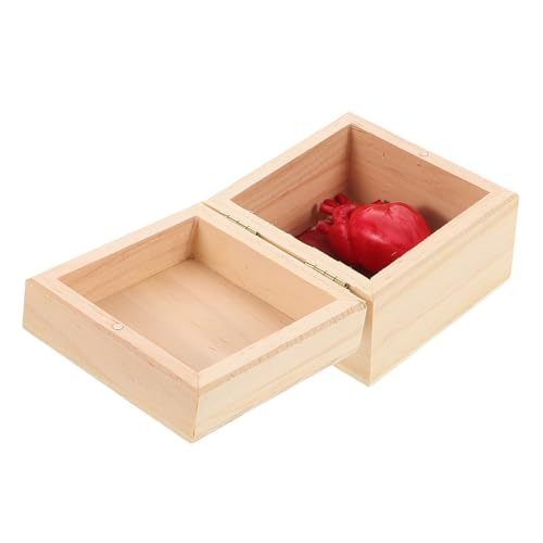 UPKOCH Herz-orgel-geschenkbox Deko Holzkiste Künstliche Herz-Requisiten Blutiges Herz Stütze Herzschachteln Für Blumen Halloween-Fake-Herz Blutiges Herz Halloween Beige Hölzern von UPKOCH