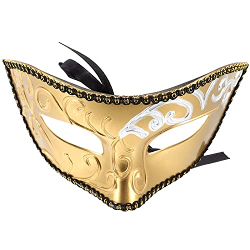 UPKOCH Hochwertige Halbgesichtsmaske für Halloween Karneval und Kostümpartys Vintage Roman Stil Goldene Party Requisite für Erwachsene Langlebig und Sicher für Cosplay und Festlichkeiten von UPKOCH
