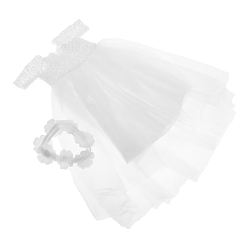 UPKOCH Hochzeitskleid für Puppen mit Detaillierten Verzierungen Elegant Vielseitig Kombinierbar für Puppenliebhaber und Fördert die Fantasie von UPKOCH