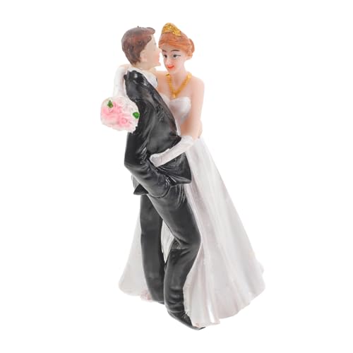 UPKOCH Braut Und Bräutigam Cake Topper Aus Resin Elegante Hochzeitsdekoration Für Torten Figurine Für Unvergessliche Erinnerungen von UPKOCH
