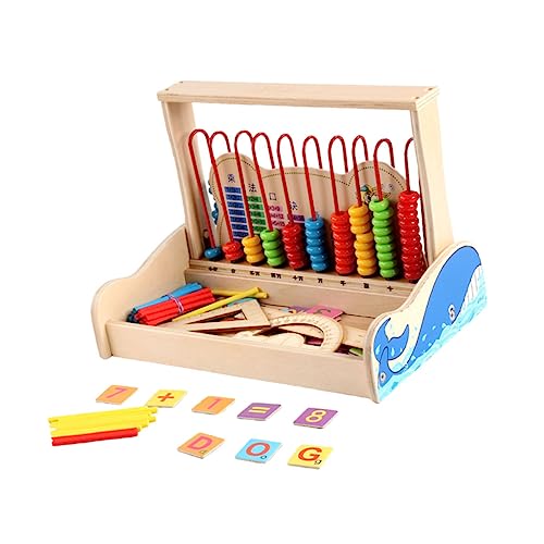 UPKOCH 1 Set Holzperlen-abakus Für Jungen Und Mädchen Zählrahmen Pädagogisches Lernspielzeug Für Jungen Und Mädchen Lern-abakus Für Jungen Und Mädchen Mathematik von UPKOCH