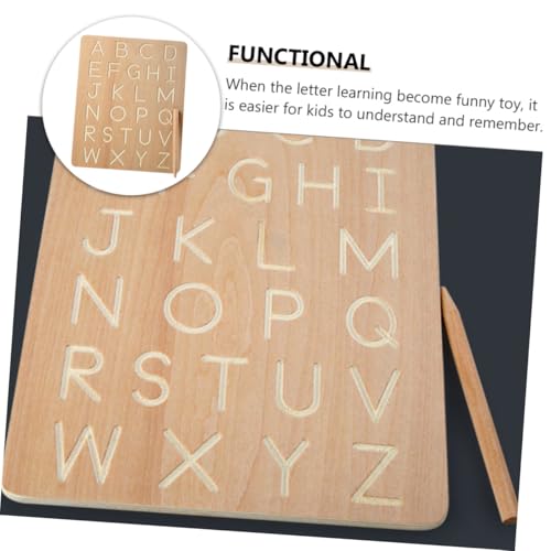 UPKOCH Holz Alphabet Schreibtafel Lernspielzeug Buchstaben Nachspuren Brett Pädagogisch Konzentration von UPKOCH