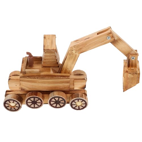 UPKOCH Holz Bagger Realistisches Konstruktionsfahrzeug für Sammlerstück oder Dekoratives Element für Junge Mädchen und Baustellenliebhaber UPKOCH Holz Bagger Realistisches Konstruktionsfahrzeug für Sammlerstück oder Dekoratives Element für Junge Mädchen und Baustellenliebhaber von UPKOCH