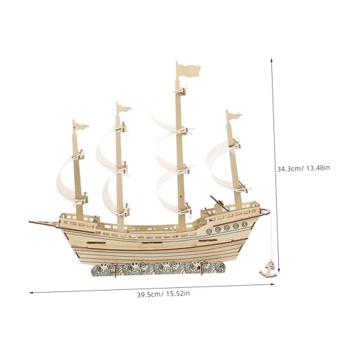 UPKOCH Holz Segelschiff Modellbausatz aus Natürlichem Holz Handliches Puzzle für Erwachsene und DIY Bastelset zur Dekoration Hand Augen Koordination UPKOCH Holz Segelschiff Modellbausatz aus Natürlichem Holz Handliches Puzzle für Erwachsene und DIY Bastelset zur Dekoration Hand Augen Koordination von UPKOCH