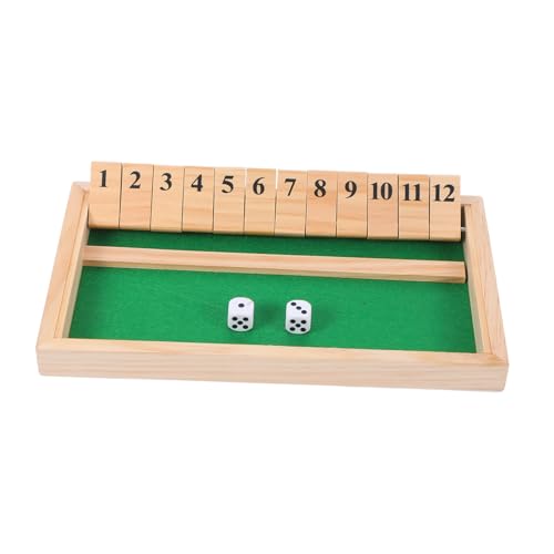 UPKOCH Holz Shut Box Würfelspiel mit Kreativem Bar dice Design Interaktives Familienspiel Einzigartiges Mathespiel für Stilvolles Brettspiel für Zuhause und Party von UPKOCH