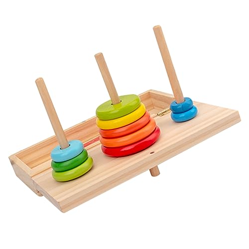 UPKOCH Holz Stapelturm für Lagiges Lernspielzeug zur Farberkennung Kognitiven Fähigkeiten Geschenkset für Kleinkinder und Mädchen Hochwertiges Sicheres Material für Zuhause und Unterwegs von UPKOCH