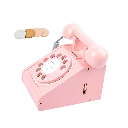 UPKOCH Holz Telefonspielzeug Für Simuliertes Retro Telefon Pädagogisches Für Jungen Und Fördert Die Frühkindliche Entwicklung Und Kreativität von UPKOCH