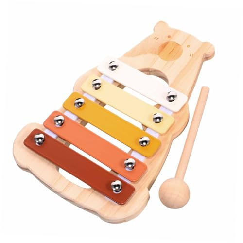 UPKOCH Holz-xylophon für Montessori Schlaginstrument mit Schlägeln Tragbares Rhythmus Koordination und Motorischer Entwicklung von UPKOCH