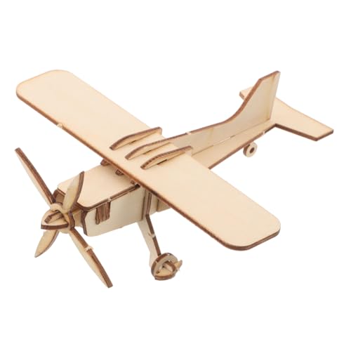 UPKOCH Holzflugzeug Bausatz Vintage Flugzeug Dekoration Unlackiertes DIY Holzmodell für Erwachsene Sichere Montage mit Glatten Kanten als Desktop Flugzeug Dekor und Bastelprojekt von UPKOCH
