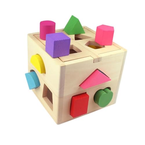 UPKOCH Holz-lernspielzeug 13 Formsortierwürfel Geometrische Formen Spielzeug Für Kinder Jungen von UPKOCH