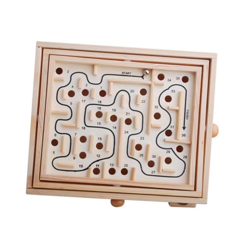UPKOCH Holzperlen Labyrinthspielzeug für Pädagogisches Holz Rätselspiel Fördert Problemlösung und Geduld Sicher und Langlebig Lernspielzeug für Jungen und Mädchen von UPKOCH