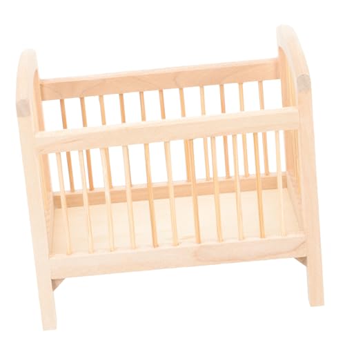 UPKOCH Holzpuppe Krippe Puppenhaus Babybett Modell aus Natürlichem Holz für Kleine Kinderzimmer Spielzeugdekoration und Fotorequisiten Puppenliebhaber UPKOCH Holzpuppe Krippe Puppenhaus Babybett Modell aus Natürlichem Holz für Kleine Kinderzimmer Spielzeugdekoration und Fotorequisiten Puppenliebhaber von UPKOCH