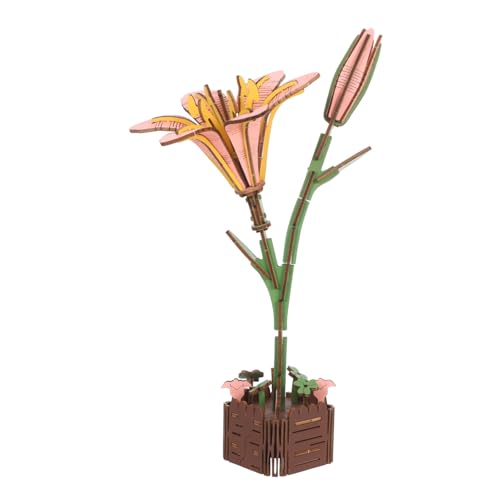 UPKOCH Holzpuzzle Bausatz Lilienblume DIY Assembly Puzzle Holzblumen Handwerk Kit für Erwachsene Botanische Dekoration Blumenvase Geschenk zum Geburtstag Weihnachten Muttertag UPKOCH Holzpuzzle Bausatz Lilienblume DIY Assembly Puzzle Holzblumen Handwerk Kit für Erwachsene Botanische Dekoration Blumenvase Geschenk zum Geburtstag Weihnachten Muttertag von UPKOCH