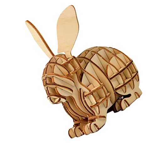 UPKOCH Holzpuzzle Kaninchen für DIY Handgemachtes Puzzle Kreatives Lernspielzeug Hand Augen Koordination und Intelligenzentwicklung von UPKOCH
