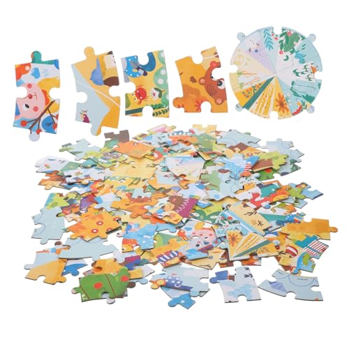 UPKOCH Holzpuzzle Rund Waldtiere Präzise Geschnitten Bunte Cartoon Motive Spielerisches Lernspielzeug für Kleinkinder Fördert Feinmotorik und Gehirnentwicklung von UPKOCH