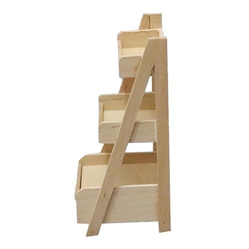 UPKOCH Holzregal für Puppenmöbel Dreilagiger Blumenständer für Mini Dekoration für Wohnzimmer und Schlafzimmer aus Hochwertigem Holz Langlebig und Stabil UPKOCH Holzregal für Puppenmöbel Dreilagiger Blumenständer für Mini Dekoration für Wohnzimmer und Schlafzimmer aus Hochwertigem Holz Langlebig und Stabil von UPKOCH